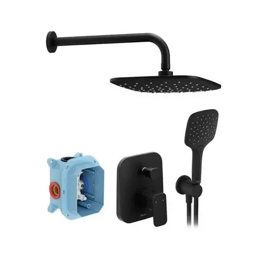 Ravak 10° sprchový systém pod omietku s pákovou batériou čierna X07S013