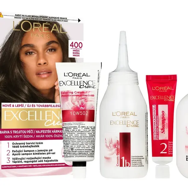 Loréal Paris Excellence Creme odstín 400 hnědá barva na vlasy