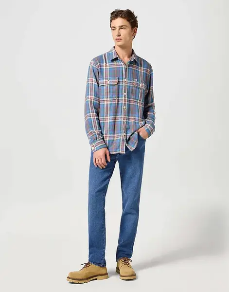 Rifle pro muže WRANGLER TEXAS SLIM RIDGE WASH 112358218 Velikost: 34/30