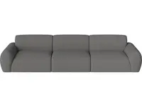 Pohovka Núvol 3 moduly se 2 nízkými bočnicemi, více variant - Bolia Varianta: Soil - Smooth weave, Dark Grey