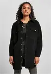 Women's long corduroy shirt black