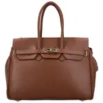 Dámska kožená kabelka na rameno hnedá - Delami Vera Pelle Klarista