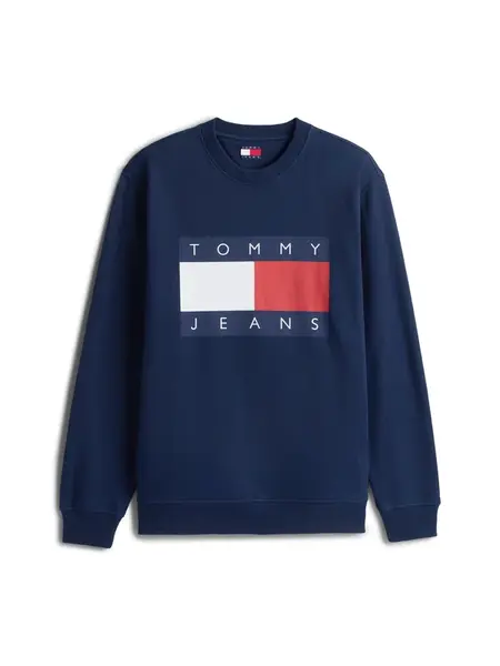 Tommy Jeans Mikina  námornícka modrá / červená / biela