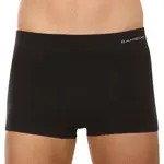 Gino Pánské boxerky bezešvé bambusové černé (53005) XL