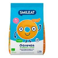 Smileat BIO špaldové sušenky s jablečnou šťávou a extra panenským olivovým olejem 10M+ 220 g