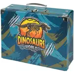 BAAGL DINOSAURS WORLD Skladací školský kufrík, modrá, veľkosť
