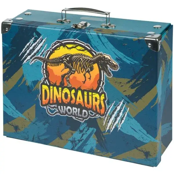 BAAGL DINOSAURS WORLD Skladací školský kufrík, modrá, veľkosť