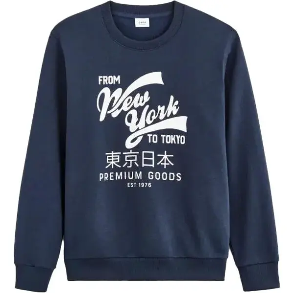 CELIO BEPRICE Pánska mikina, tmavo modrá, veľkosť