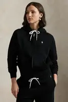 Mikina Polo Ralph Lauren dámská, červená barva, s kapucí, hladká, 211971699