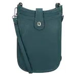 Dámská kožená kabelka na mobil a doklady Italia Limma - modro-zelená