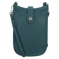 Dámská kožená kabelka na mobil a doklady Italia Limma - modro-zelená