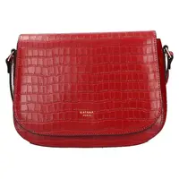 Kožená dámska crosbody kabelka Katana Alieta - červená
