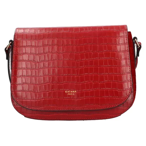 Kožená dámska crosbody kabelka Katana Alieta - červená