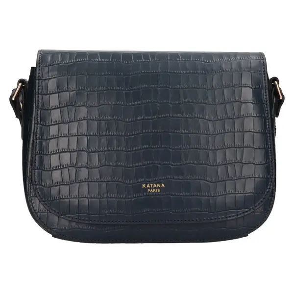 Kožená dámská crosbody kabelka Katana Alieta - modrá