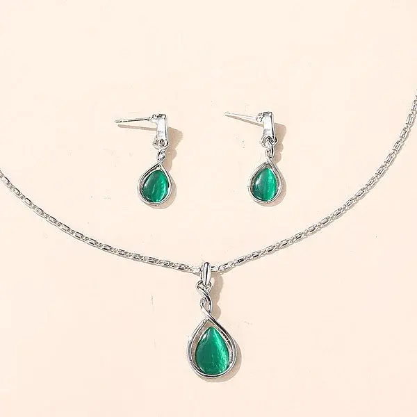 Alloy Cat Eye Jewelry Sets