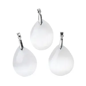 Natural Selenite Big Pendants