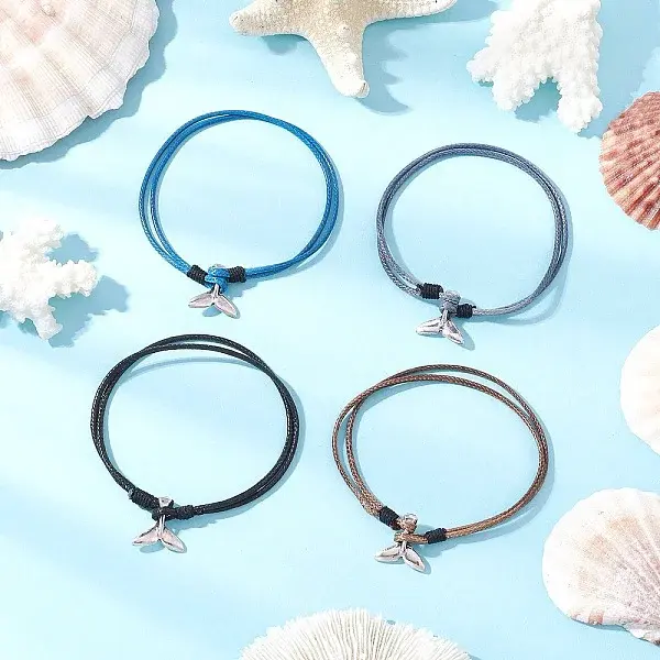 Whale Fishtail Alloy Charm Bracelets