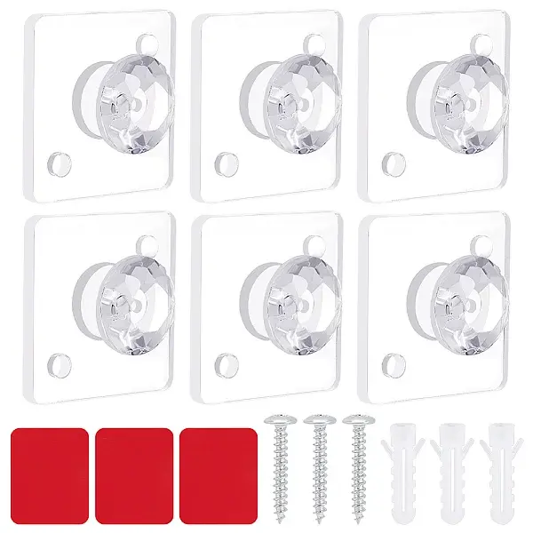 15 Sets Acrylic Diamond Hook Hangers for Jewelry Necklace