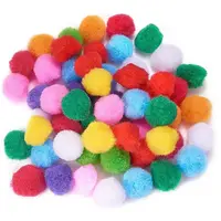 25mm Multicolor Assorted Pom Poms Balls About 500pcs for DIY Doll Craft Party Decoration