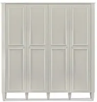 Čtyřdveřová šatní skříň esme - šedá