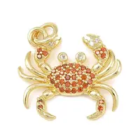 Brass Micro Pave Cubic Zirconia Pendants