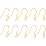 10Pcs 925 Sterling Silver with Clear Cubic Zirconia Earring Hooks