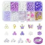 DIY Round Acrylic & Glass Beads Bracelets Jewelry Kits