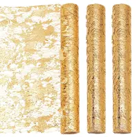 Gold Foil Polyester Mesh Tablecloth