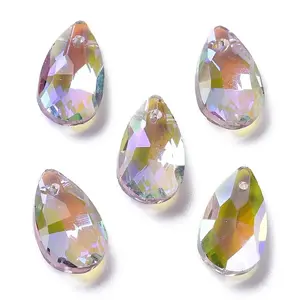 Faceted Teardrop Glass Pendants