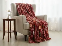 Vianočná mikroplyšová deka GINGERBREAD HEART, červená Rozmer: 160 x 200 cm