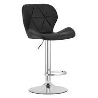 Barová stolička z eko kože WEST, čierna