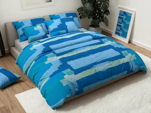 Bavlněné povlečení AZURO modré Rozměr povlečení: 70 x 90 cm | 140 x 200 cm