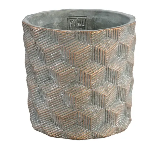 Kulatý cementový květináč ZISH, šedý - více velikostí Velikost: L