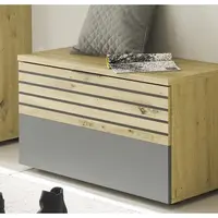 Předsíňová lavice s botníkem Milan, dub artisan/šedá