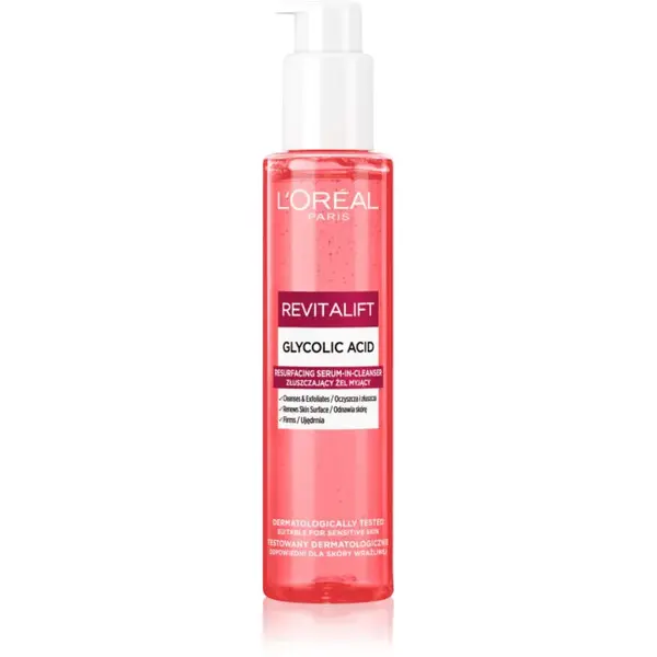 L’Oréal Paris Revitalift Glycolic exfoliačný čistiaci gél 150 ml