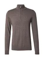 SELECTED Sveter 'SLHBERG'  hnedá melírovaná