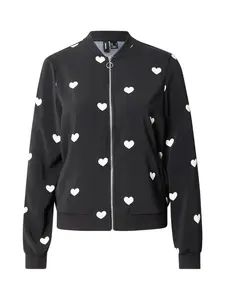 VERO MODA Prechodná bunda 'VMCOCO'  čierna / biela