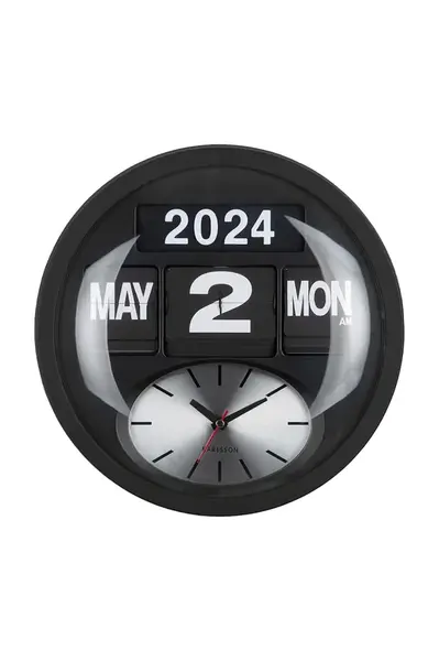 Nástěnné hodiny Karlsson Round Flip 32,5 cm