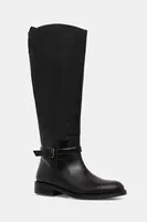 Kožené kozačky Marc O'Polo Enza dámské, černá barva, na plochém podpatku, 50819088001100