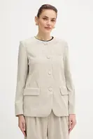 Manšestrová bunda Armani Exchange béžová barva, jednořadá, hladká, XW000697 AF16202