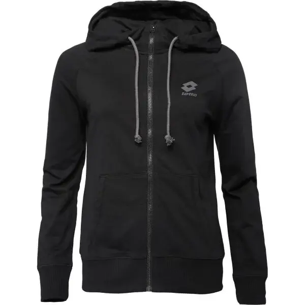 Lotto SMART OG FULL-ZIP HOODIE Dámská mikina, černá, velikost