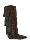 Semišové boty Kurt Geiger London Western Fringe Pull On