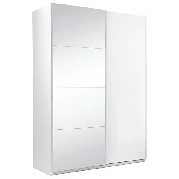 MID.YOU ŠATNÍ SKŘÍŇ S POSUVNÝMI DVEŘM, bílá, 150/210/62 cm