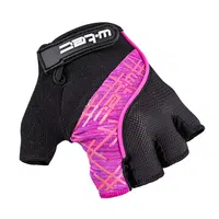 Cyklo rukavice W-TEC Karolea černo-fialovo-růžová S