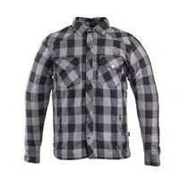 Flanelová košile W-TEC Black Heart Reginald s aramidem šedo-černá 3XL