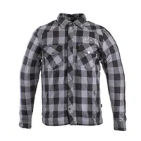 Flanelová košile W-TEC Black Heart Reginald s aramidem šedo-černá 3XL