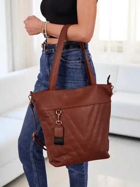 Resti Aurora Grande Camel – shopper ecoskora A4 stylish women's bag elegant