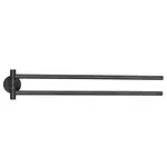 tesa Držiak na uterák Moon dvojramenný, grafitová, 84 x 50 x 456 mm