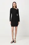 Šaty Medicine černá barva, mini, přiléhavé