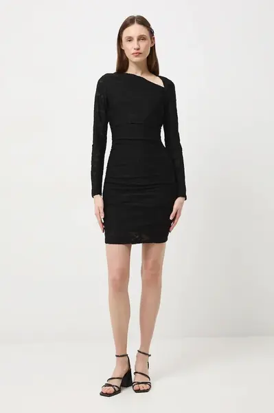 Šaty Medicine černá barva, mini, přiléhavé